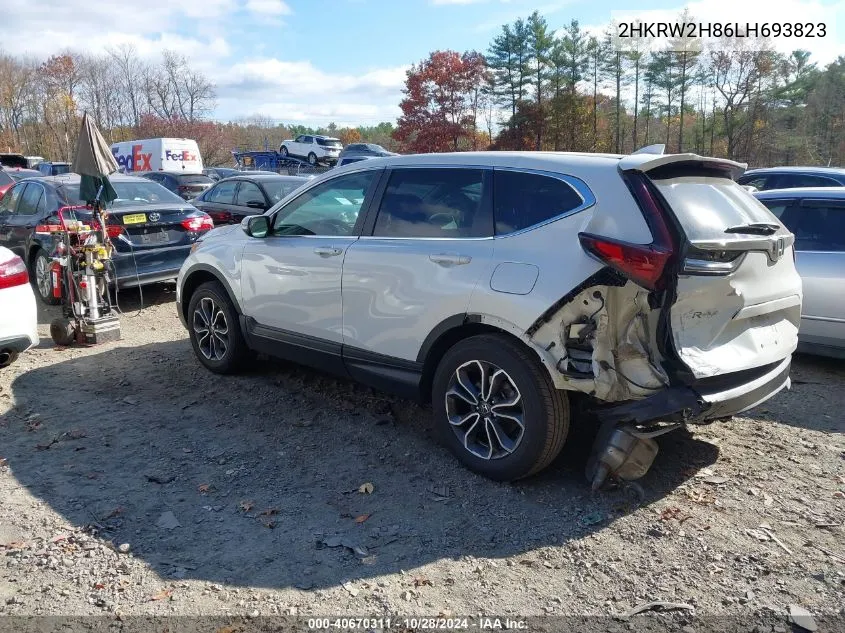 2020 Honda Cr-V Awd Ex-L VIN: 2HKRW2H86LH693823 Lot: 40670311