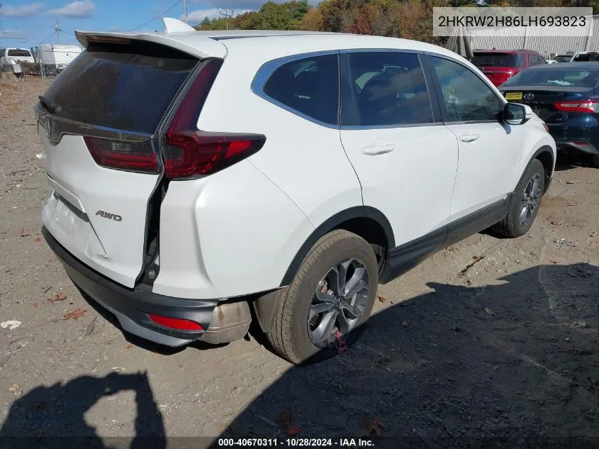 2020 Honda Cr-V Awd Ex-L VIN: 2HKRW2H86LH693823 Lot: 40670311