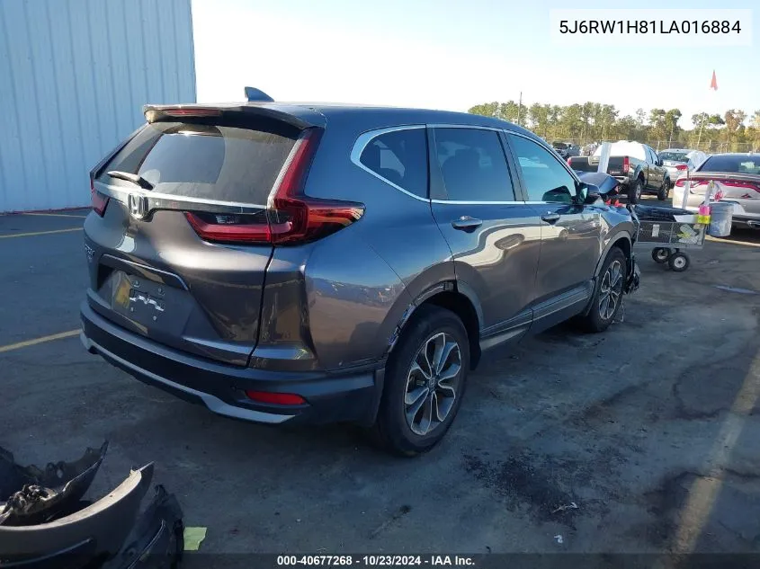 2020 Honda Cr-V 2Wd Ex-L VIN: 5J6RW1H81LA016884 Lot: 40677268