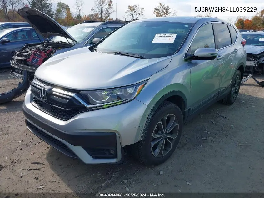 2020 Honda Cr-V Awd Ex-L VIN: 5J6RW2H84LL039229 Lot: 40694065