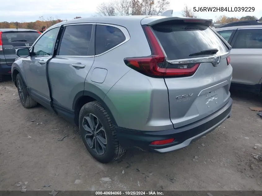 2020 Honda Cr-V Awd Ex-L VIN: 5J6RW2H84LL039229 Lot: 40694065