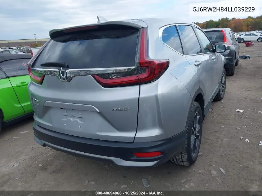 2020 Honda Cr-V Awd Ex-L VIN: 5J6RW2H84LL039229 Lot: 40694065