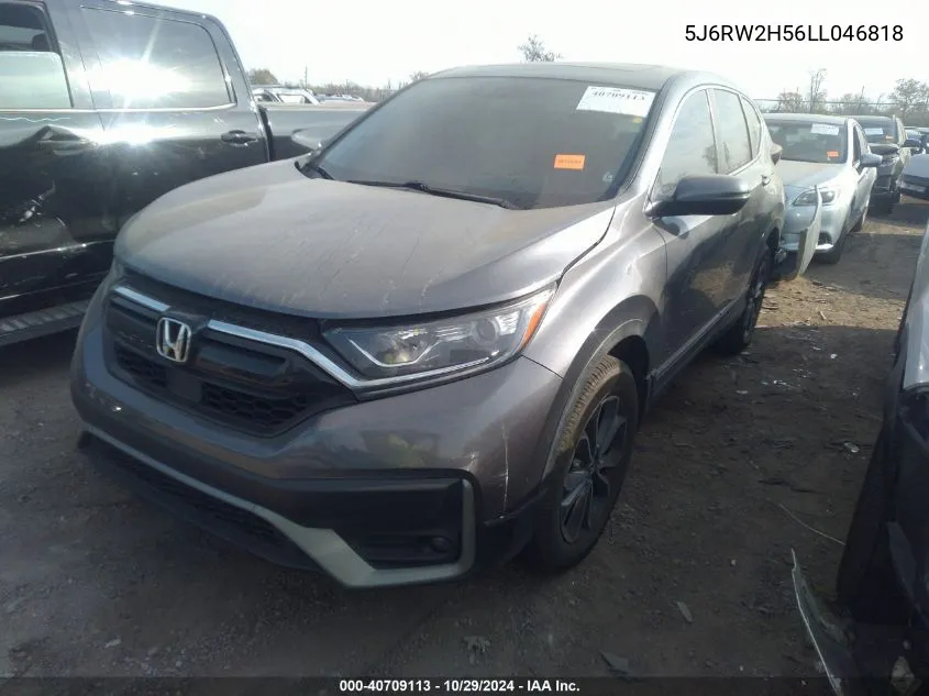 2020 Honda Cr-V Awd Ex VIN: 5J6RW2H56LL046818 Lot: 40709113