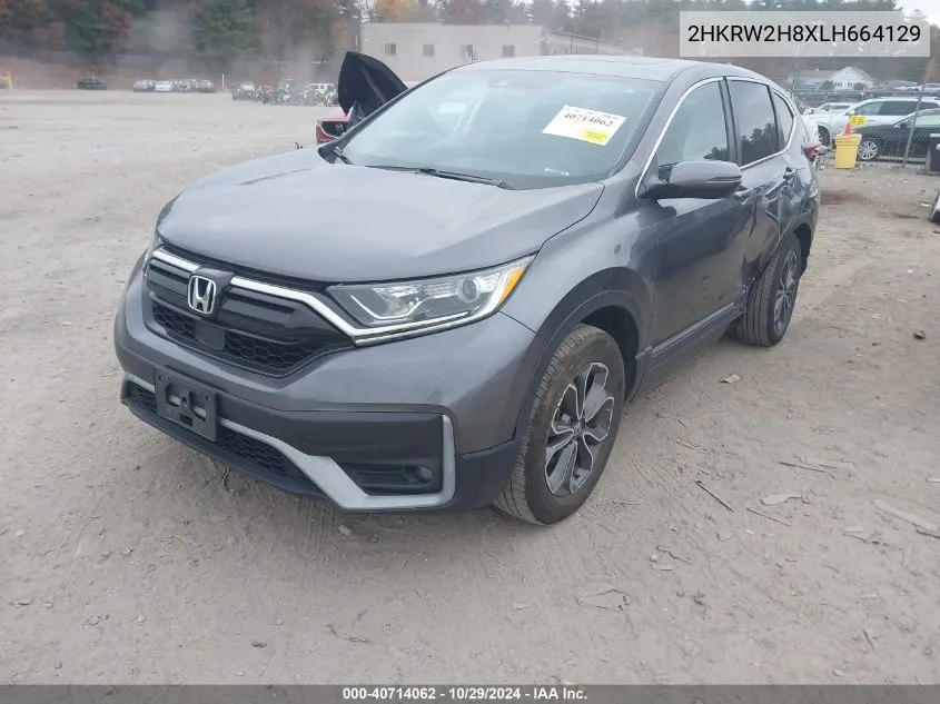 2020 Honda Cr-V Awd Ex-L VIN: 2HKRW2H8XLH664129 Lot: 40714062