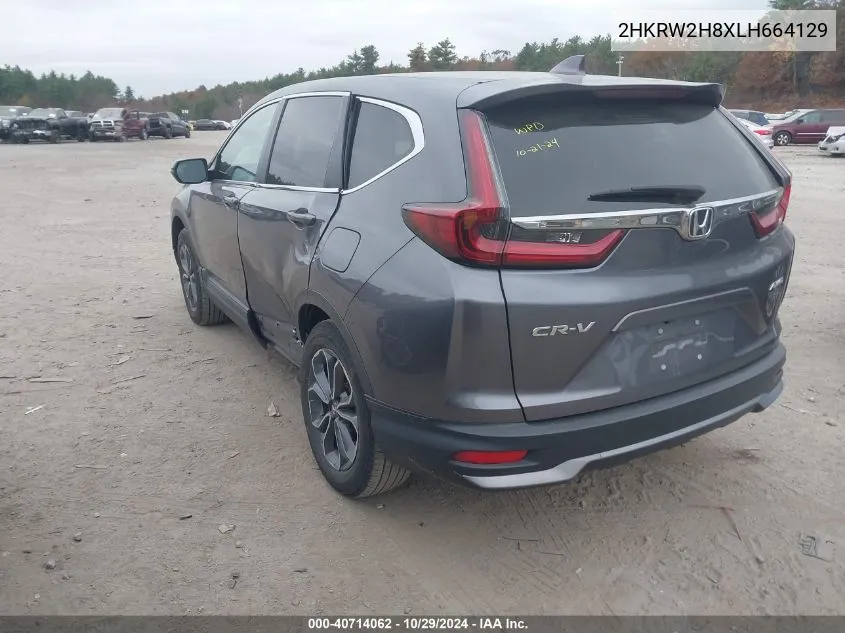 2020 Honda Cr-V Awd Ex-L VIN: 2HKRW2H8XLH664129 Lot: 40714062