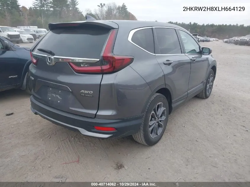 2020 Honda Cr-V Awd Ex-L VIN: 2HKRW2H8XLH664129 Lot: 40714062