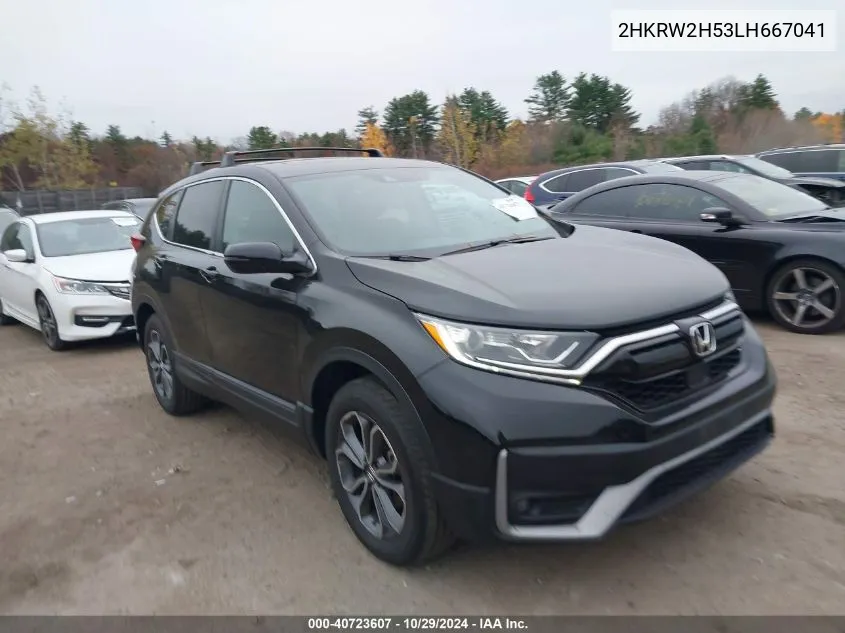 2020 Honda Cr-V Awd Ex VIN: 2HKRW2H53LH667041 Lot: 40723607