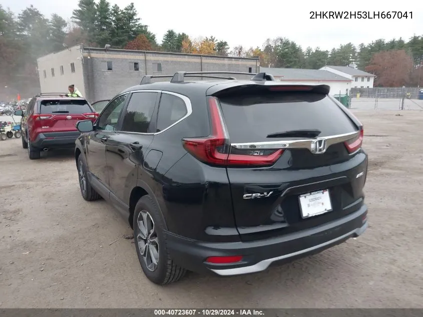 2020 Honda Cr-V Awd Ex VIN: 2HKRW2H53LH667041 Lot: 40723607