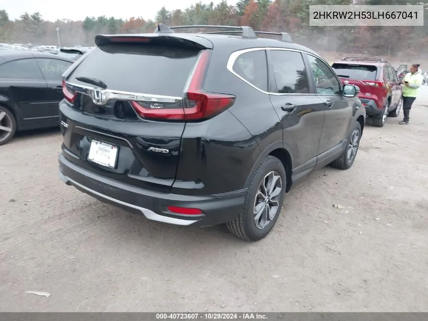 2020 Honda Cr-V Awd Ex VIN: 2HKRW2H53LH667041 Lot: 40723607