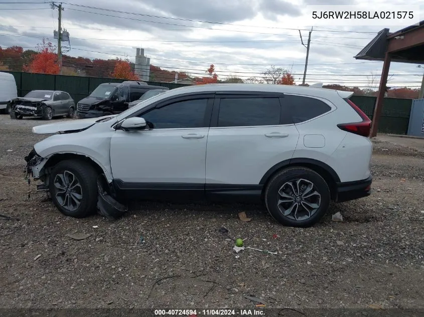 2020 Honda Cr-V Awd Ex VIN: 5J6RW2H58LA021575 Lot: 40724594