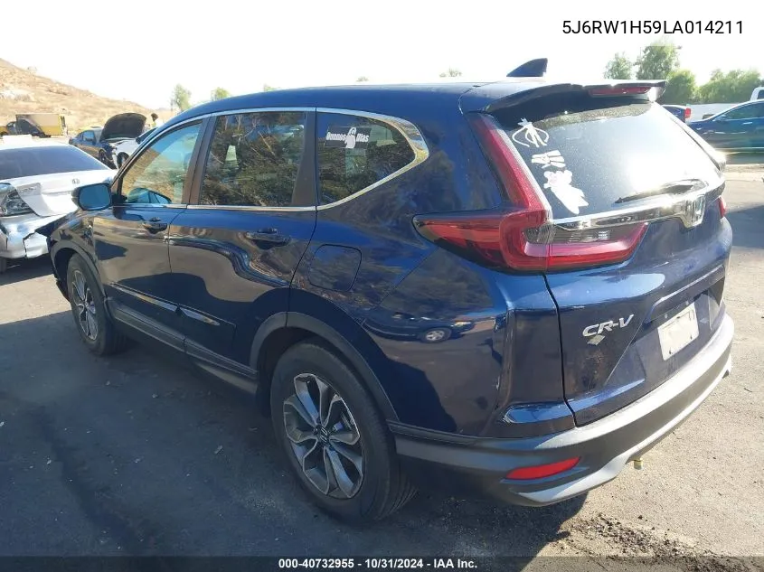 2020 Honda Cr-V 2Wd Ex VIN: 5J6RW1H59LA014211 Lot: 40732955