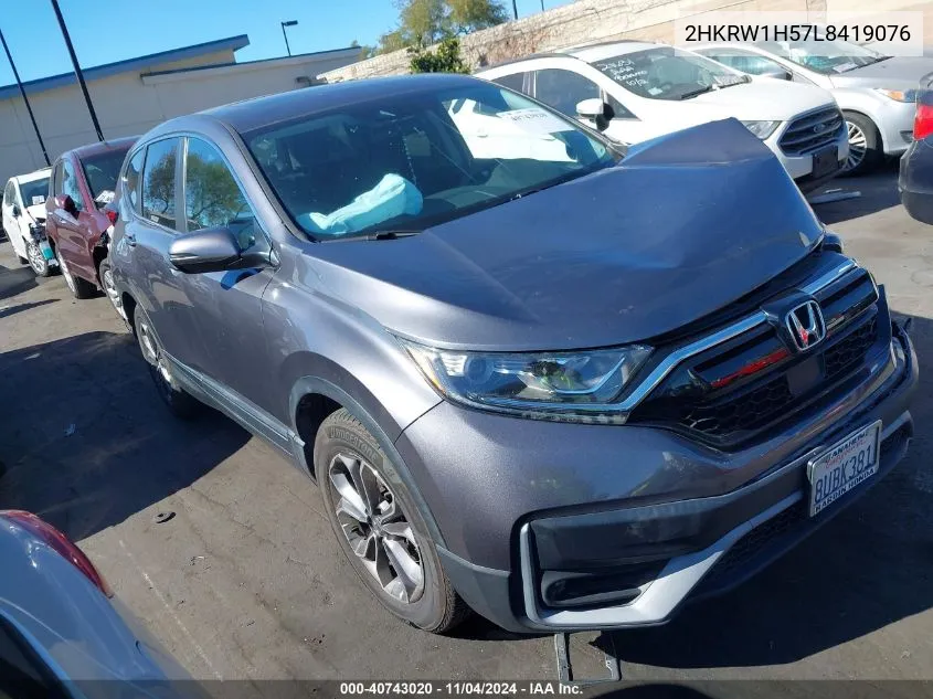 2020 Honda Cr-V 2Wd Ex VIN: 2HKRW1H57L8419076 Lot: 40743020