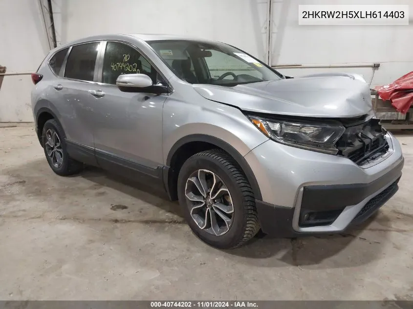 2020 Honda Cr-V Awd Ex VIN: 2HKRW2H5XLH614403 Lot: 40744202