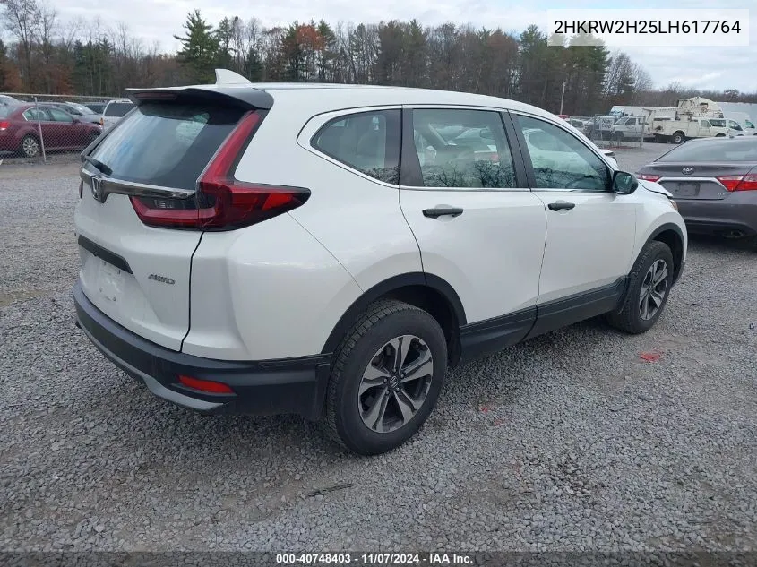 2020 Honda Cr-V Awd Lx VIN: 2HKRW2H25LH617764 Lot: 40748403