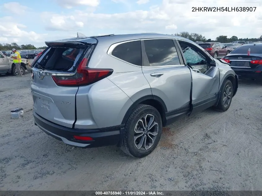 2020 Honda Cr-V Awd Ex VIN: 2HKRW2H54LH638907 Lot: 40755940