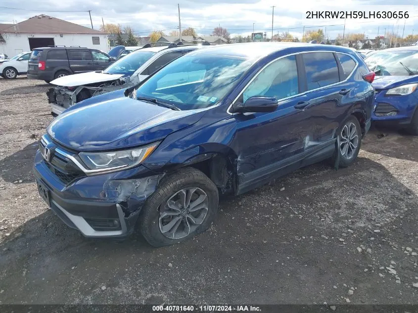 2020 Honda Cr-V Awd Ex VIN: 2HKRW2H59LH630656 Lot: 40781640