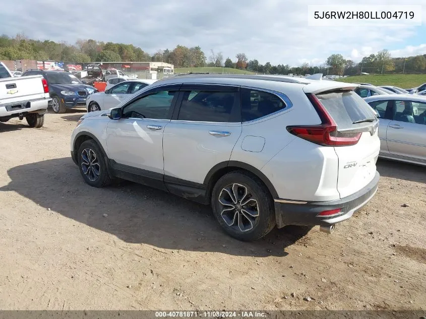 2020 Honda Cr-V Awd Ex-L VIN: 5J6RW2H80LL004719 Lot: 40781871