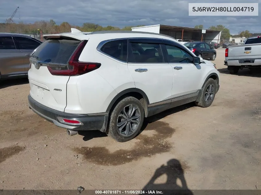 2020 Honda Cr-V Awd Ex-L VIN: 5J6RW2H80LL004719 Lot: 40781871