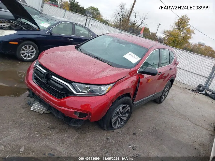 2020 Honda Cr-V Awd Lx VIN: 7FARW2H24LE003999 Lot: 40783699