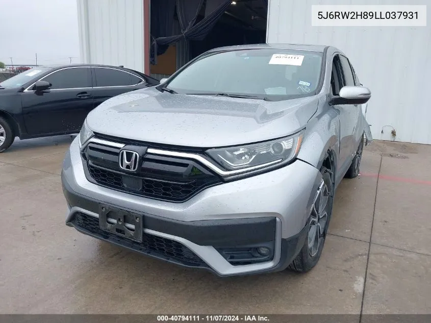 2020 Honda Cr-V Awd Ex-L VIN: 5J6RW2H89LL037931 Lot: 40794111