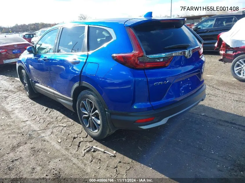 2020 Honda Cr-V 2Wd Ex VIN: 7FARW1H55LE001408 Lot: 40806766