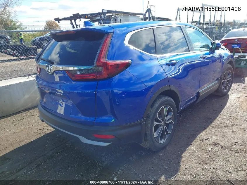 2020 Honda Cr-V 2Wd Ex VIN: 7FARW1H55LE001408 Lot: 40806766