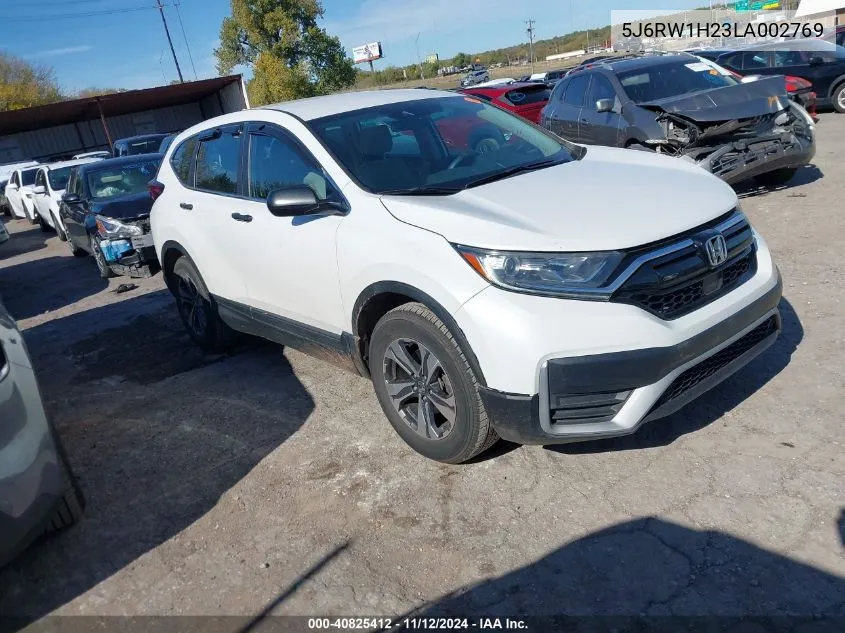 2020 Honda Cr-V 2Wd Lx VIN: 5J6RW1H23LA002769 Lot: 40825412