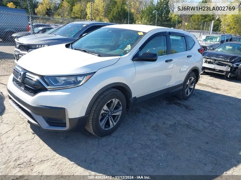 2020 Honda Cr-V 2Wd Lx VIN: 5J6RW1H23LA002769 Lot: 40825412