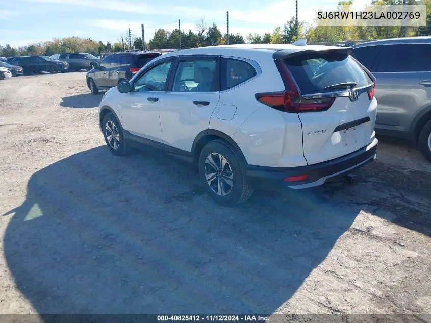 2020 Honda Cr-V 2Wd Lx VIN: 5J6RW1H23LA002769 Lot: 40825412