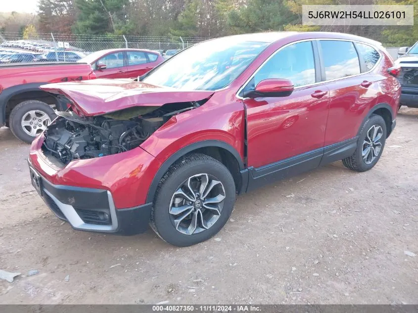 2020 Honda Cr-V Awd Ex VIN: 5J6RW2H54LL026101 Lot: 40827350