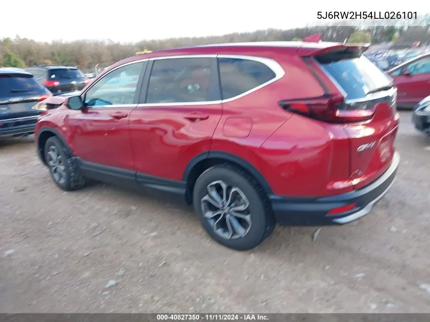 2020 Honda Cr-V Awd Ex VIN: 5J6RW2H54LL026101 Lot: 40827350