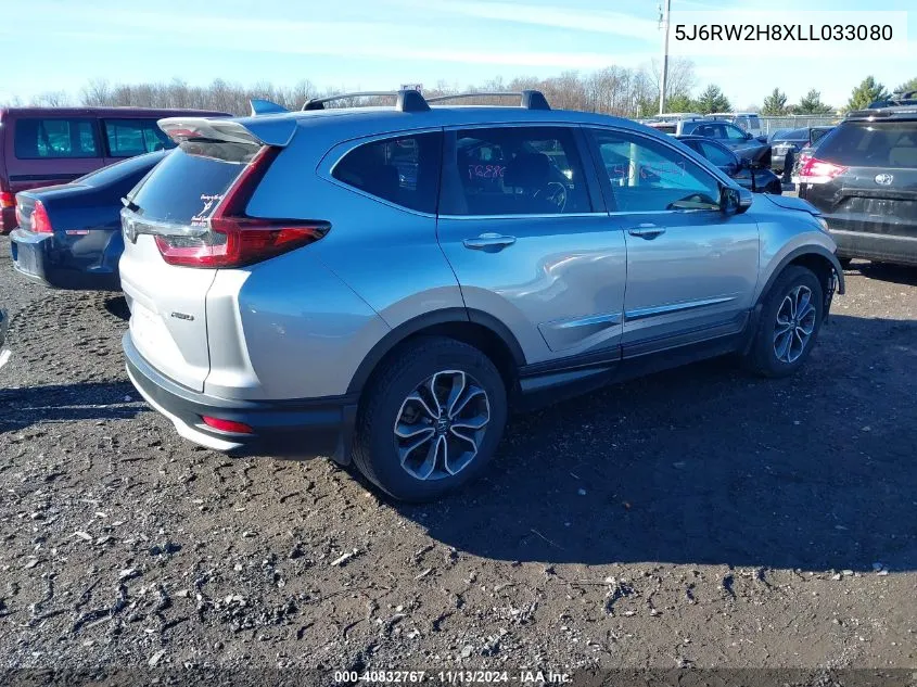 5J6RW2H8XLL033080 2020 Honda Cr-V Awd Ex-L