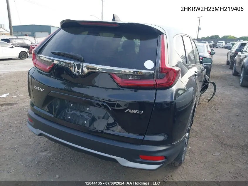 2021 Honda Cr-V VIN: 2HKRW2H23MH219406 Lot: 12044135