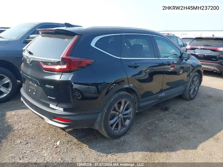 2021 Honda Cr-V VIN: 2HKRW2H45MH237200 Lot: 12055236