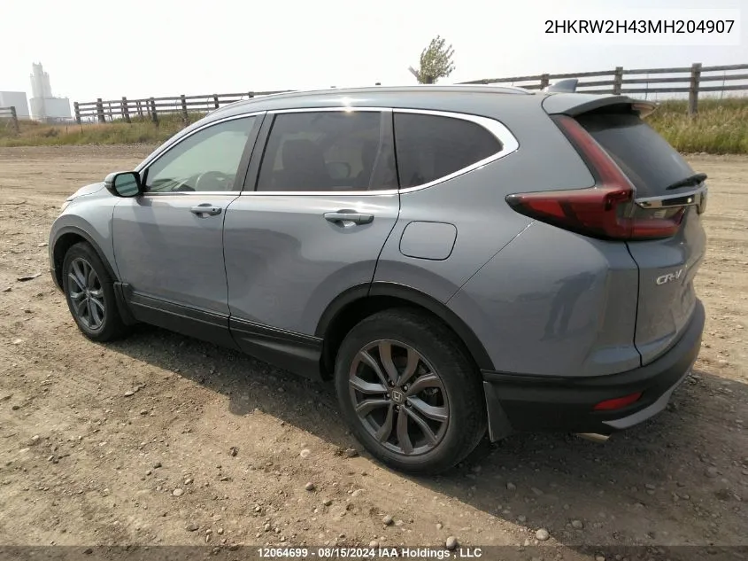 2021 Honda Cr-V VIN: 2HKRW2H43MH204907 Lot: 12064699