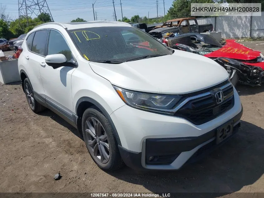 2021 Honda Cr-V VIN: 2HKRW2H49MH200828 Lot: 12067547