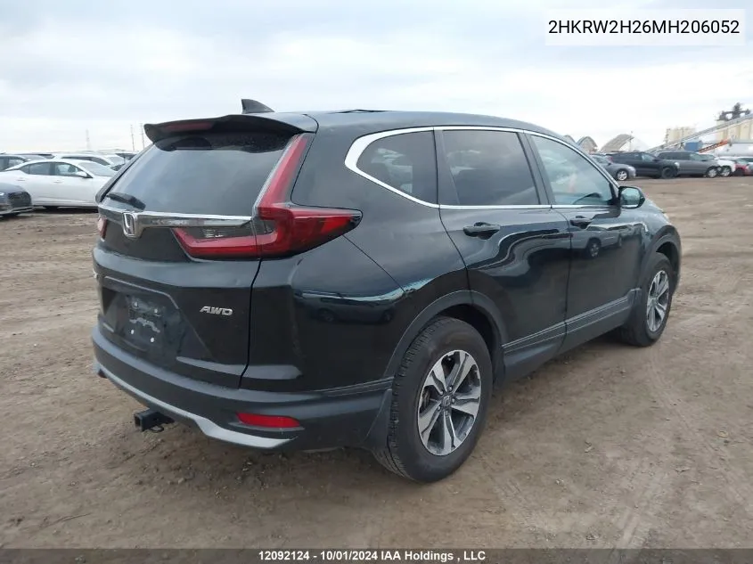 2021 Honda Cr-V VIN: 2HKRW2H26MH206052 Lot: 12092124