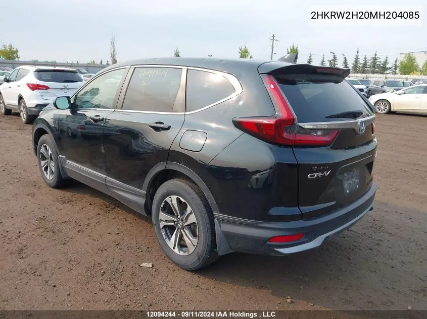 2021 Honda Cr-V VIN: 2HKRW2H20MH204085 Lot: 12094244