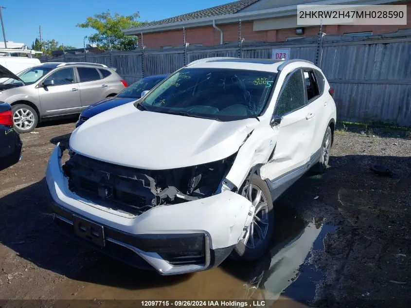 2021 Honda Cr-V VIN: 2HKRW2H47MH028590 Lot: 12097715