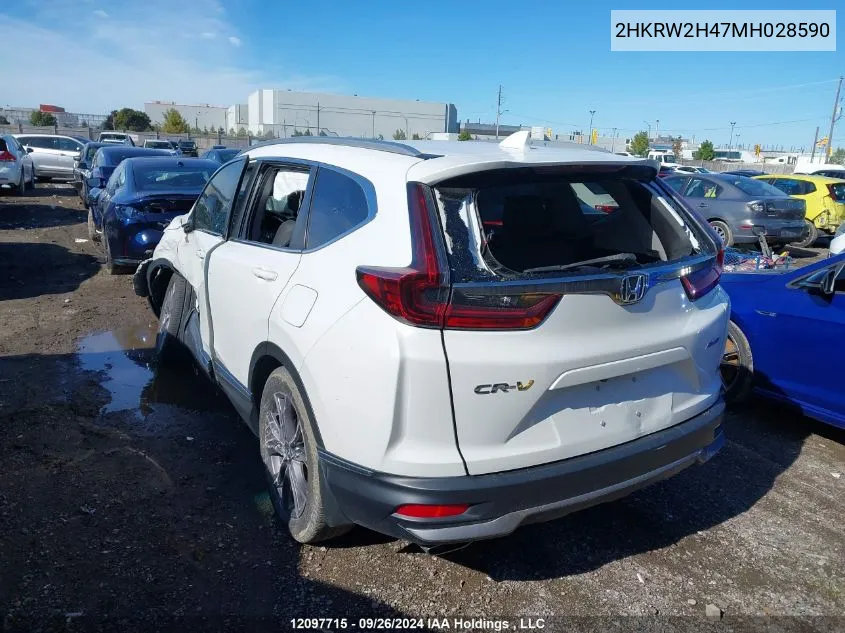 2021 Honda Cr-V VIN: 2HKRW2H47MH028590 Lot: 12097715