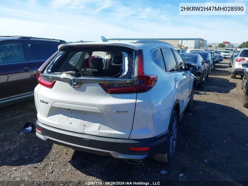 2021 Honda Cr-V VIN: 2HKRW2H47MH028590 Lot: 12097715