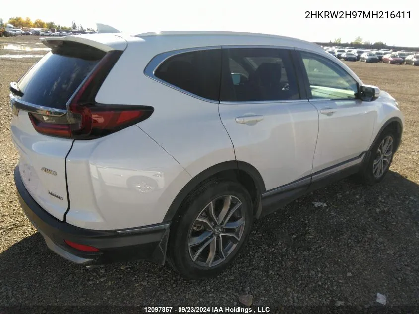 2021 Honda Cr-V VIN: 2HKRW2H97MH216411 Lot: 12097857