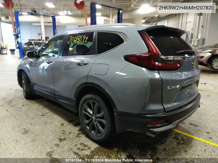 2021 Honda Cr-V Sport VIN: 2HKRW2H46MH207820 Lot: 20183594