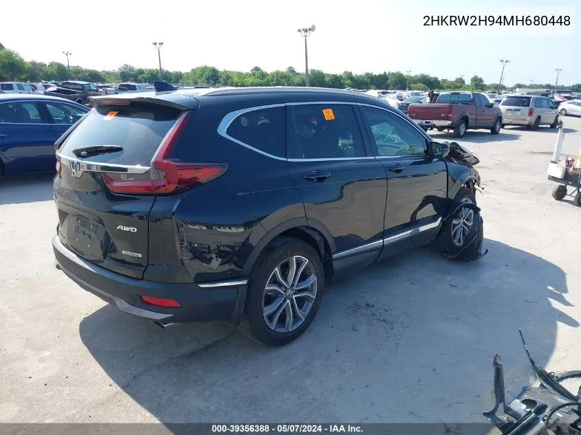 2HKRW2H94MH680448 2021 Honda Cr-V Awd Touring