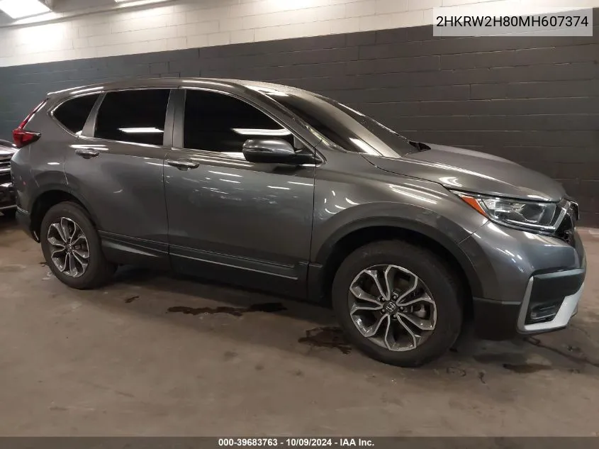 2021 Honda Cr-V Awd Ex-L VIN: 2HKRW2H80MH607374 Lot: 39683763