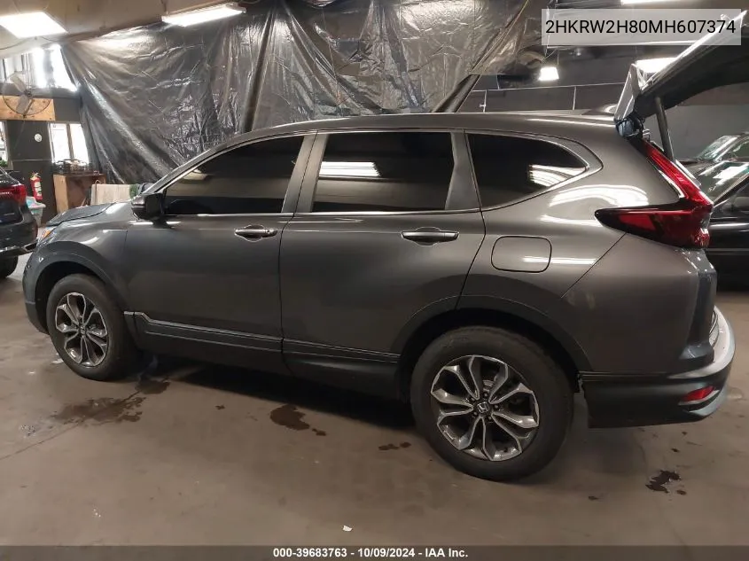 2021 Honda Cr-V Awd Ex-L VIN: 2HKRW2H80MH607374 Lot: 39683763