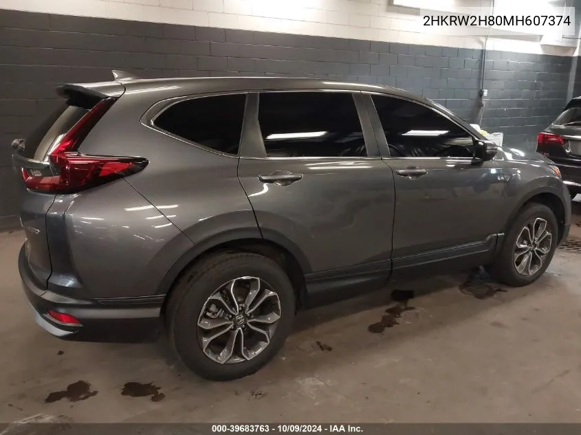 2021 Honda Cr-V Awd Ex-L VIN: 2HKRW2H80MH607374 Lot: 39683763