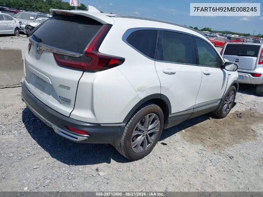 2021 Honda Cr-V Hybrid Touring VIN: 7FART6H92ME008245 Lot: 39712800