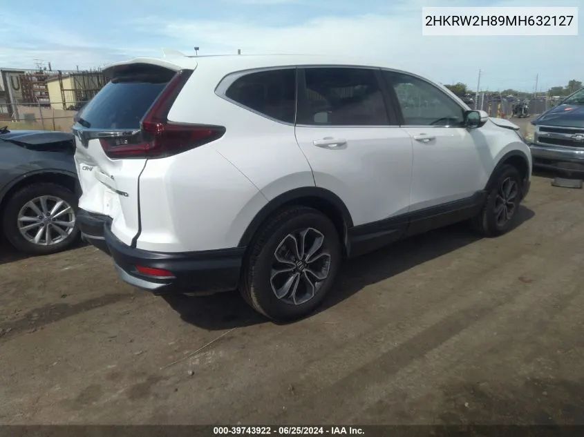 2021 Honda Cr-V Awd Ex-L VIN: 2HKRW2H89MH632127 Lot: 39743922