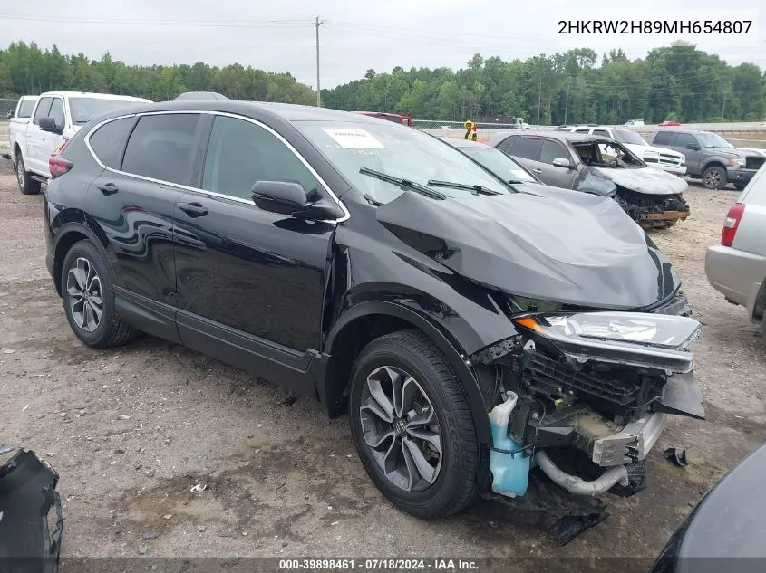 2HKRW2H89MH654807 2021 Honda Cr-V Awd Ex-L